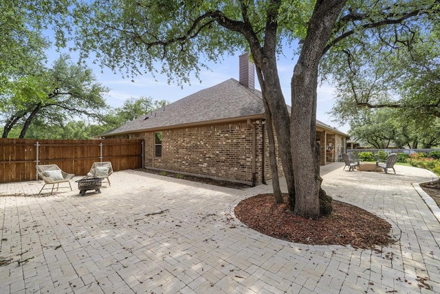 100 Eagle Landing Dr, Belton, TX 76513 - view of patio with a fire pit