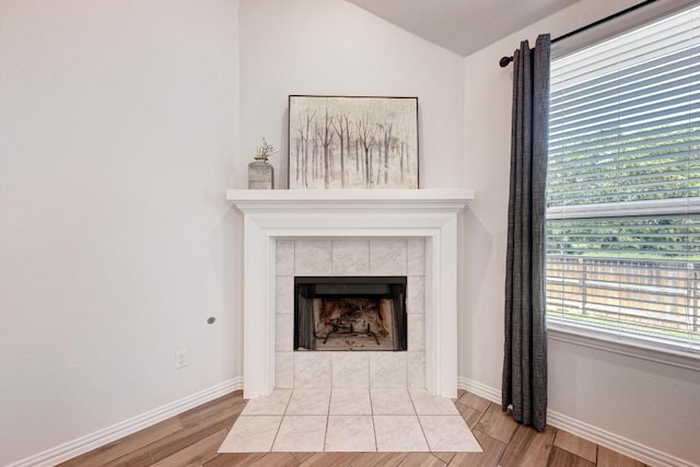 2953 Diego Dr, Round Rock, TX 78665 - detailed view of a fireplace and wood finished floors