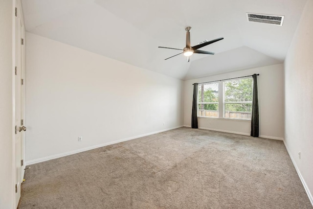 2953 Diego Dr, Round Rock, TX 78665 - carpeted spare room with a ceiling fan and vaulted ceiling