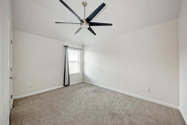 2953 Diego Dr, Round Rock, TX 78665 - carpeted empty room with ceiling fan and lofted ceiling