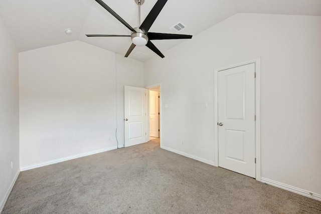 2953 Diego Dr, Round Rock, TX 78665 - unfurnished bedroom with vaulted ceiling, carpet floors, and a ceiling fan