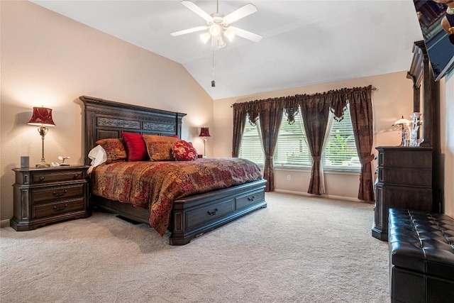 700 Stokesay Castle Path, Pflugerville, TX 78660 - carpeted bedroom featuring lofted ceiling and ceiling fan