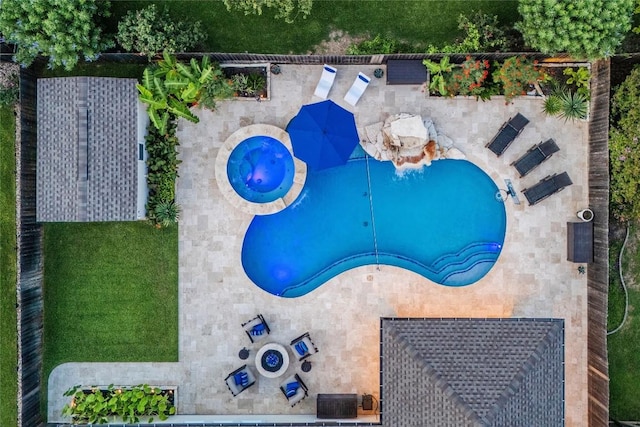 700 Stokesay Castle Path, Pflugerville, TX 78660 - aerial view of a pool area