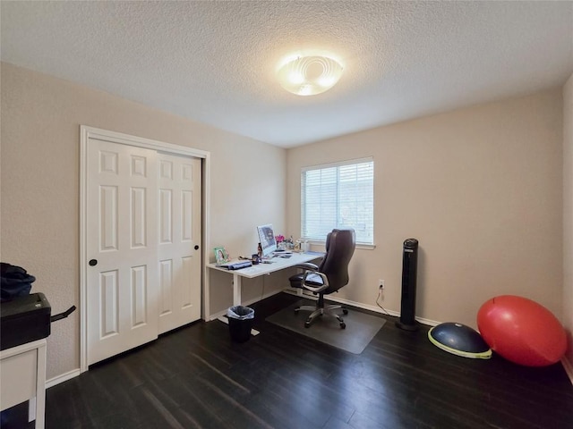 11704 Fletcher Hall Ln, Austin, TX 78717 - office space with wood finished floors and a textured ceiling