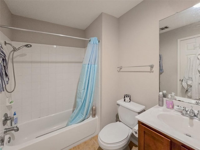 11704 Fletcher Hall Ln, Austin, TX 78717 - bathroom with shower / bath combo, vanity, and tile patterned floors
