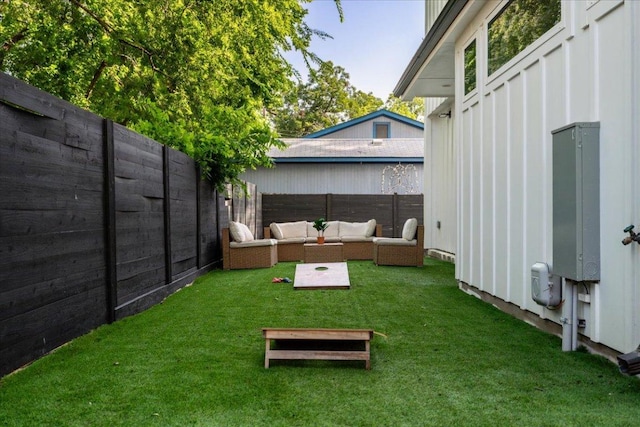 2902 Gonzales St Unit 2, Austin, TX 78702 - fenced backyard with an outdoor living space