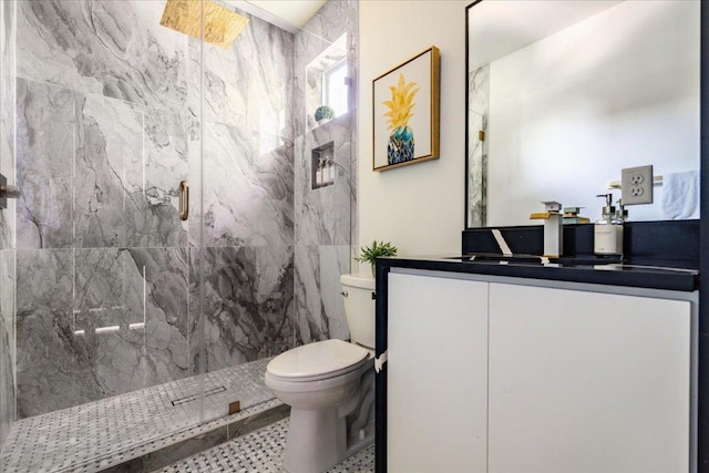 2902 Gonzales St Unit 2, Austin, TX 78702 - full bathroom with a marble finish shower and vanity