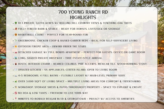 700 Young Ranch Rd, Georgetown, TX 78633 - photo 5