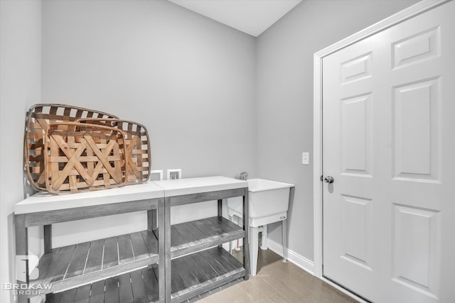 interior space featuring dark hardwood / wood-style floors