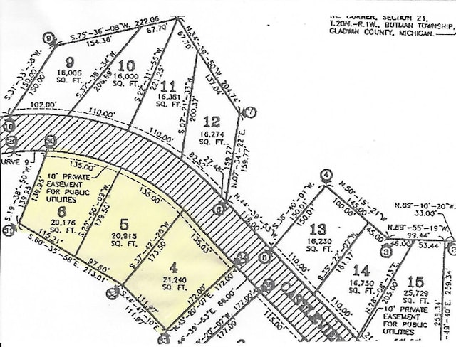 4-5-6 Castleview Dr, Gladwin MI, 48624 land for sale