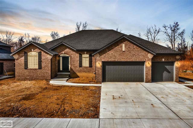 view of front of home featuring a garage