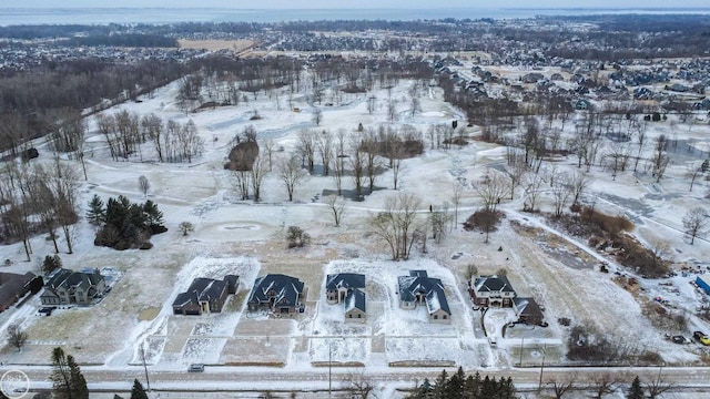 view of snowy aerial view