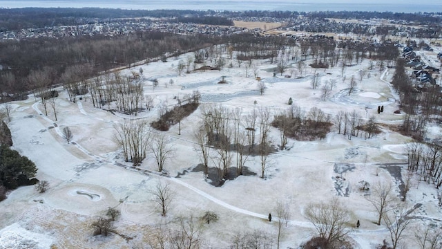 view of snowy aerial view