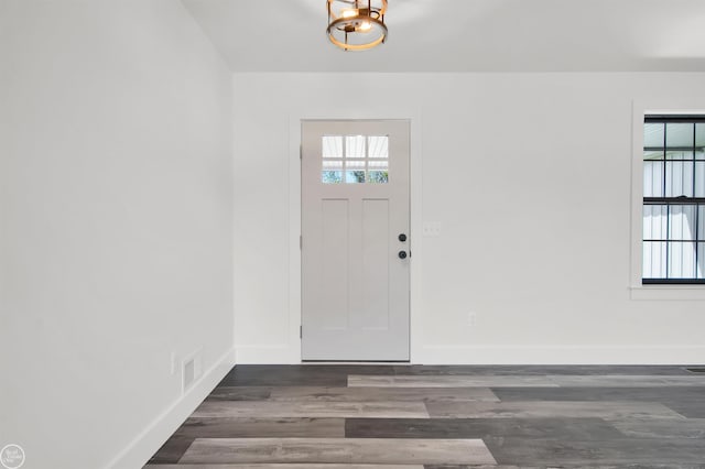 entryway featuring dark hardwood / wood-style floors