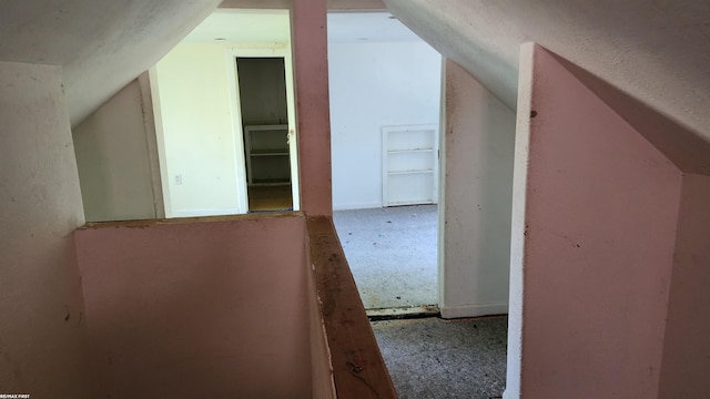 additional living space featuring lofted ceiling