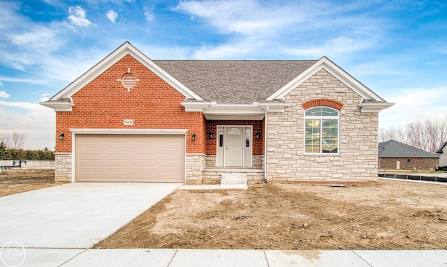 view of front of home featuring a garage