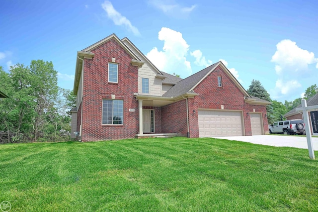 view of property featuring a front yard