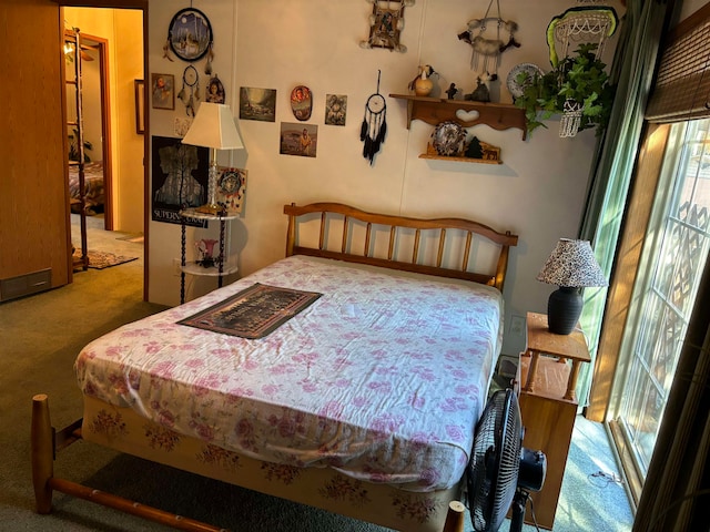 bedroom featuring carpet flooring