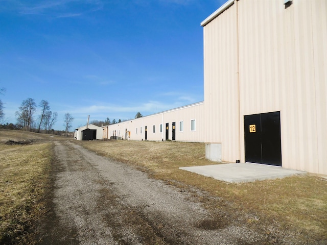 exterior space with a lawn