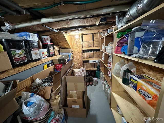 view of storage room