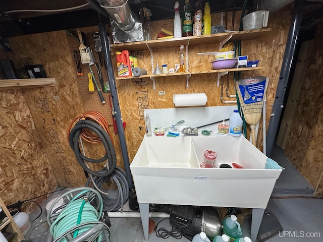 storage room with sink