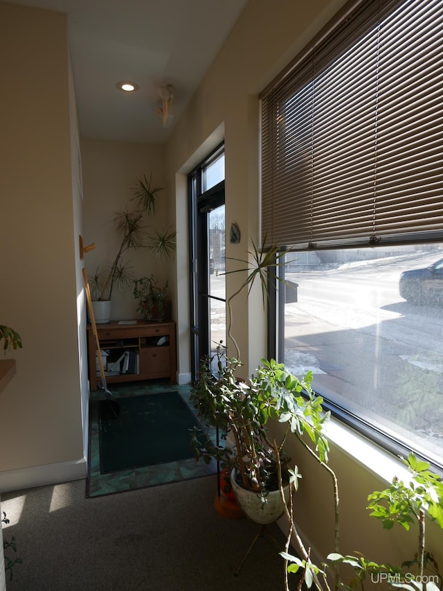 interior space featuring a balcony