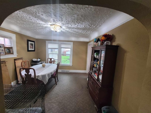 bedroom featuring a textured ceiling