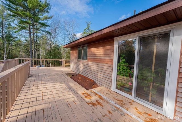 view of wooden deck