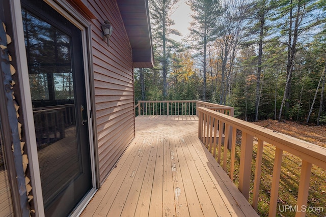 view of wooden terrace