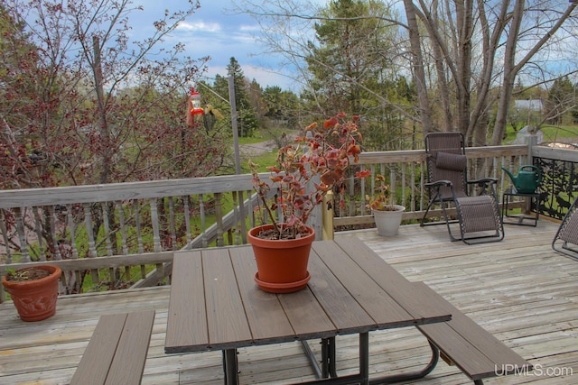 view of wooden deck