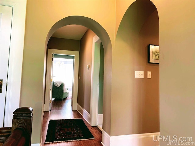 interior space featuring hardwood / wood-style flooring