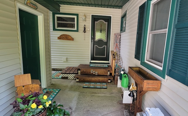 entrance to property with a porch