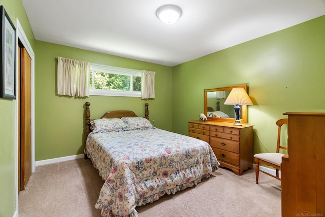 bedroom with carpet floors