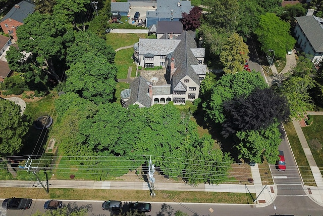 drone / aerial view with a residential view