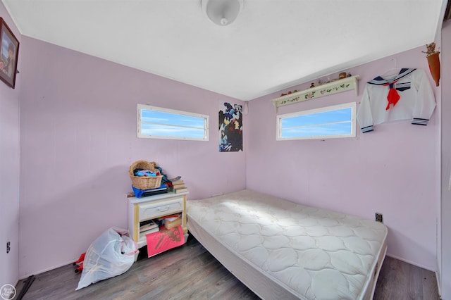 bedroom featuring wood-type flooring