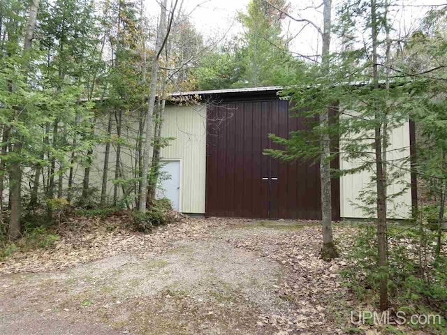 view of pole building