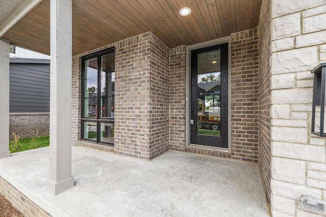 view of doorway to property