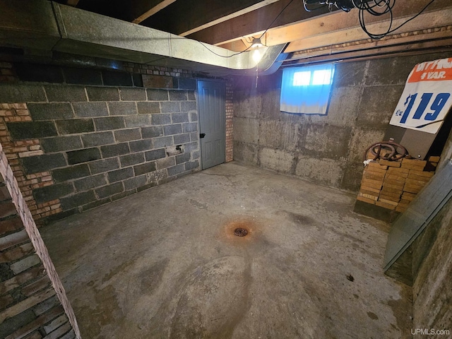 view of basement