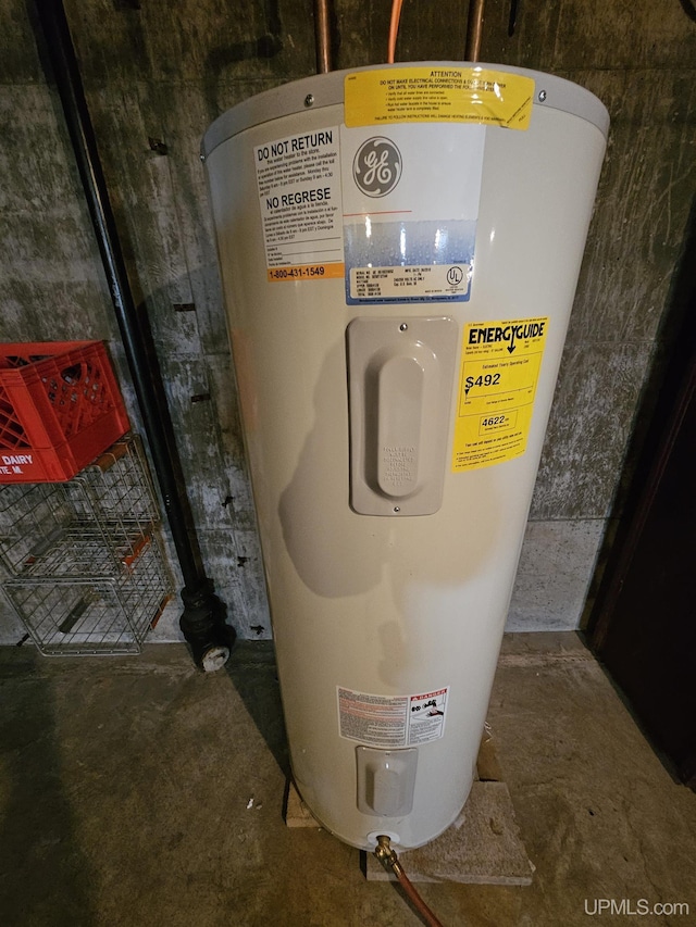 utilities featuring electric water heater