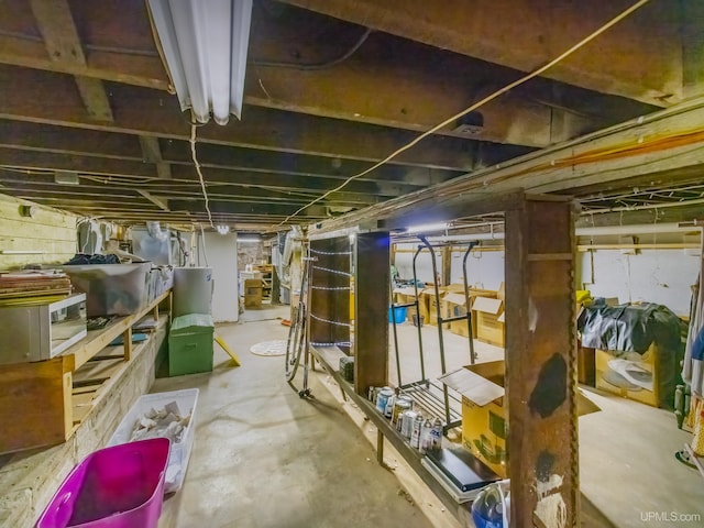 view of basement