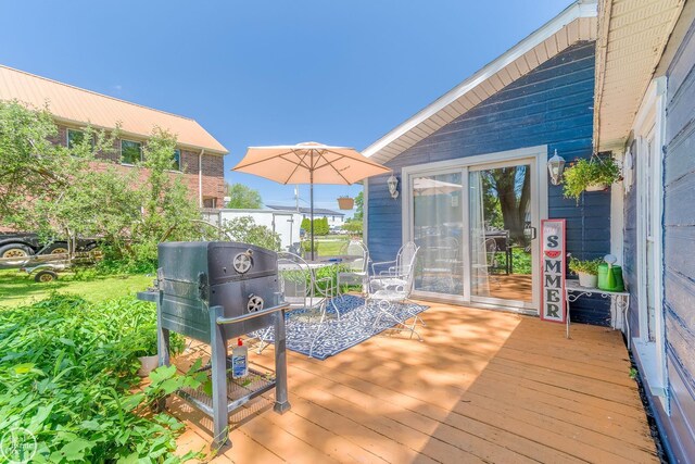 view of wooden deck