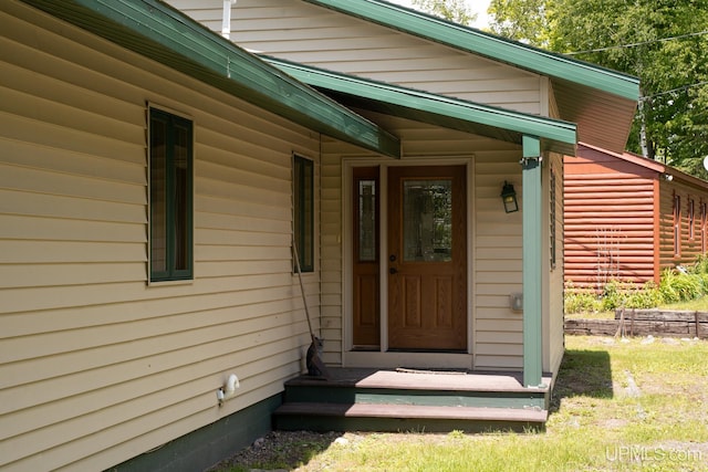 view of doorway to property