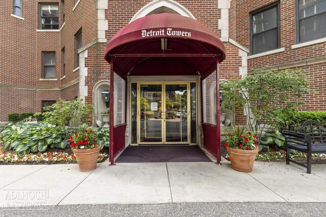 view of exterior entry with french doors