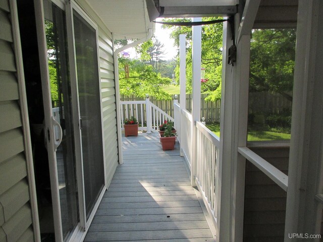 view of yard featuring a wooden deck