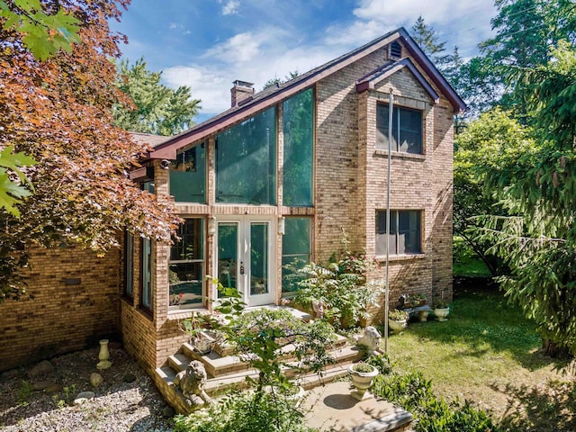 exterior space featuring french doors