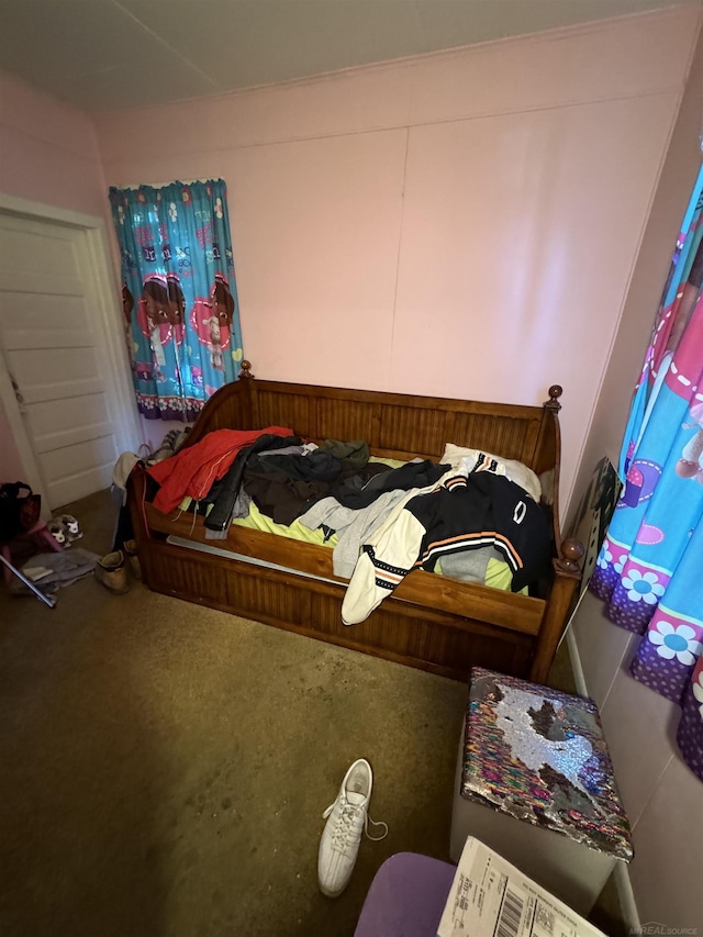 view of carpeted bedroom