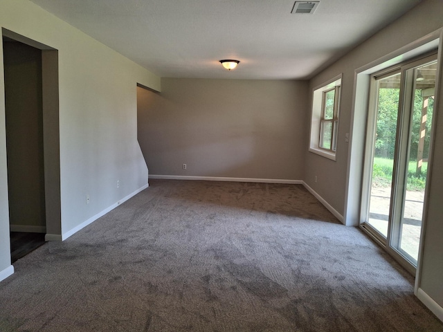 view of carpeted empty room