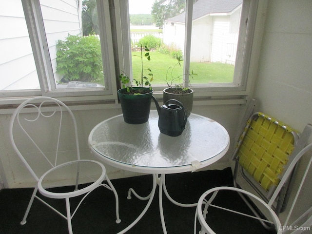 view of dining space