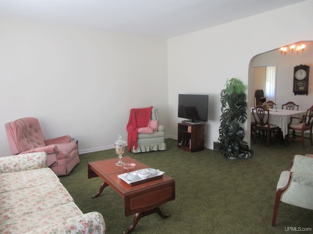 view of carpeted living room