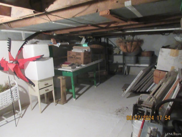 view of basement